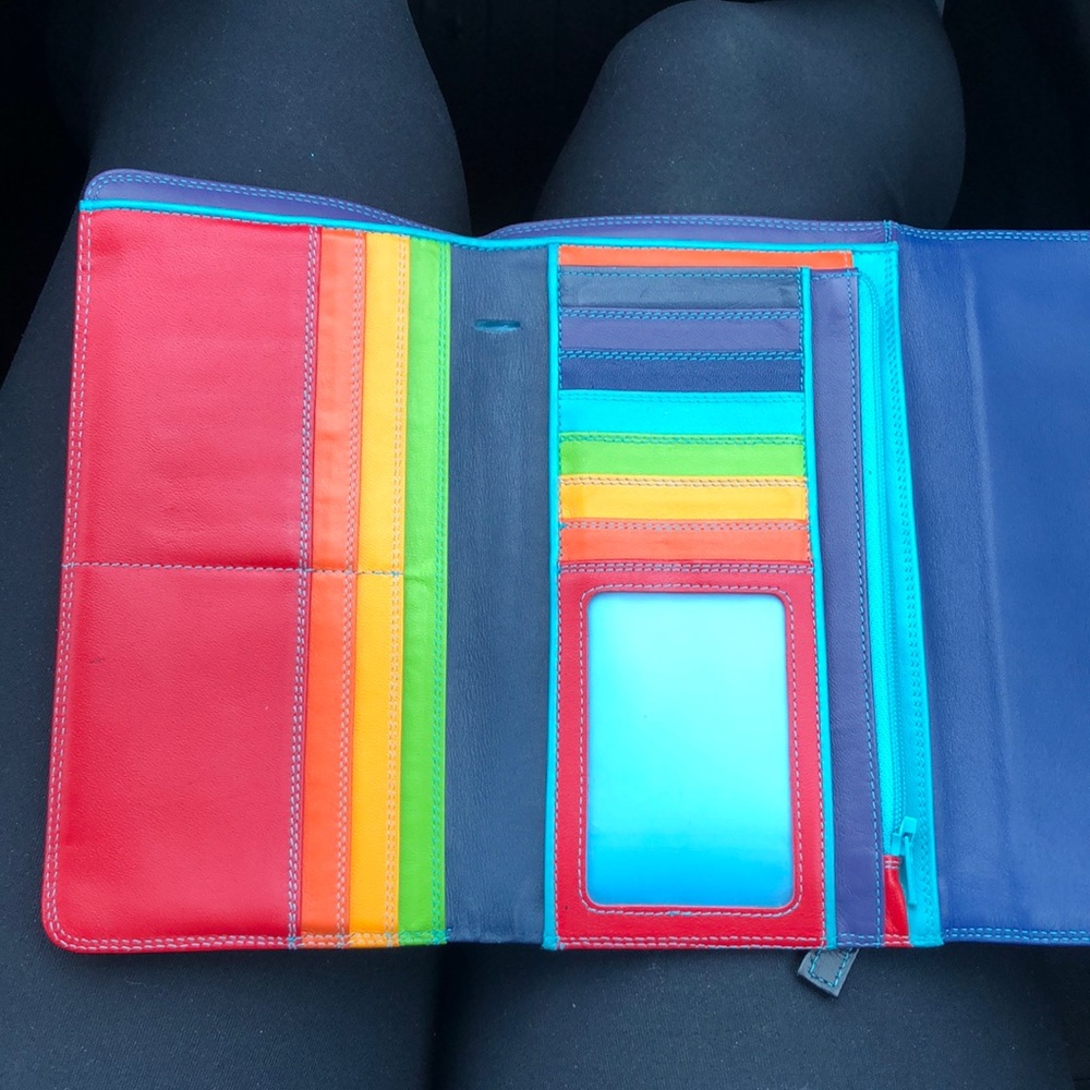Rainbow Kangaroo Leather Wallet